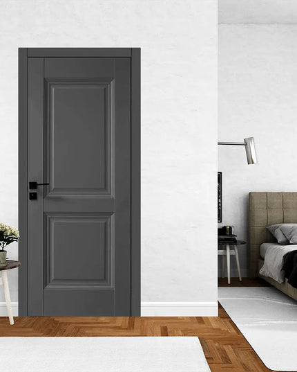 Ușă interior antracit JYA-067 cu toc reglabil – design modern, complet echipată