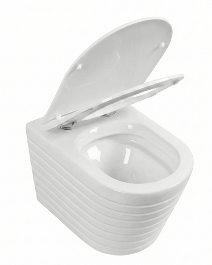 Vas WC Suspendat Rimless – Alb Lucios Striat