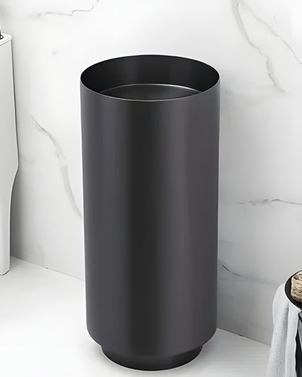 Lavoar Freestanding din Inox Elegant cu Bază Mată- 3883 Black-Black 38110-B