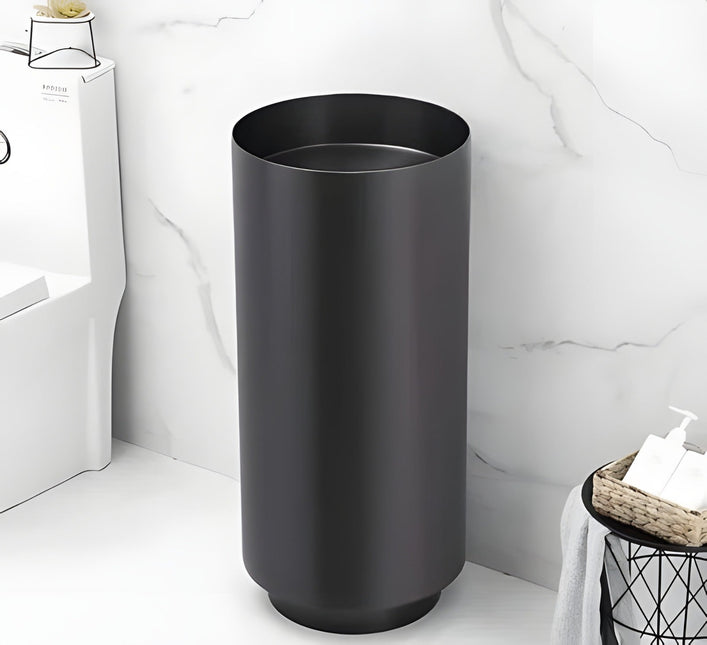 Lavoar Freestanding din Inox Elegant cu Bază Mată- 3883 Black-Black 38110-B