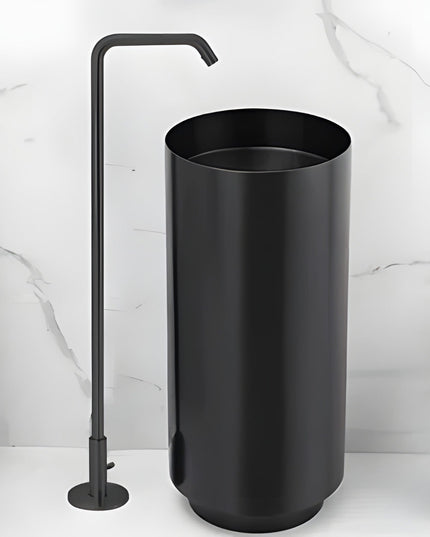 Lavoar Freestanding din Inox Elegant cu Bază Mată- 3883 Black-Black 38110-B