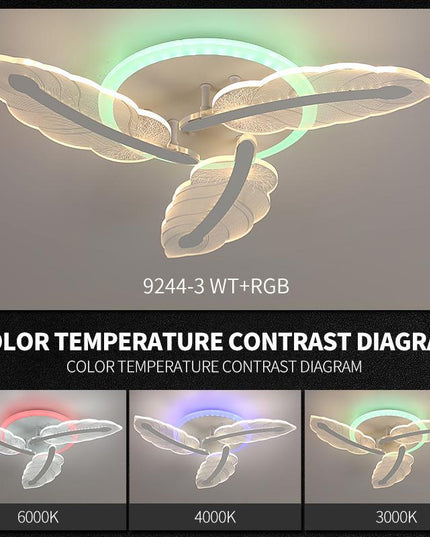 Lustră LED RGB cu Telecomandă WiFi 2.4G – Iluminat Inteligent și Atmosferă Personalizată - 9244/3 WT/RGB