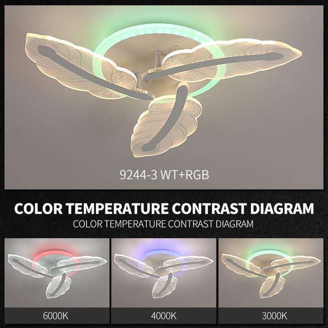 Lustră LED RGB cu Telecomandă WiFi 2.4G – Iluminat Inteligent și Atmosferă Personalizată - 9244/3 WT/RGB