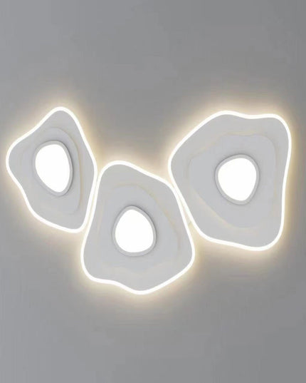 Lustra LED Modern Glowing G3835/3A, cu telecomanda, 294W, 12000lm, alb, cu trei tipuri de lumina