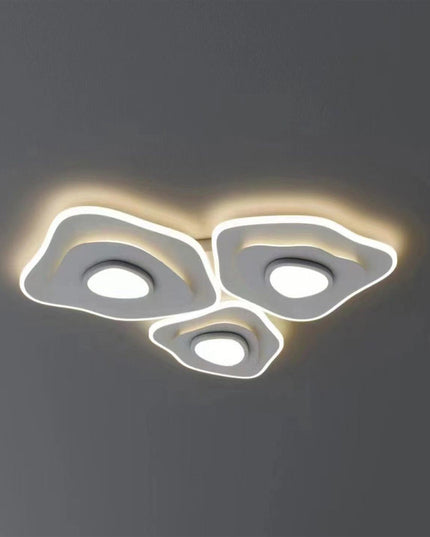 Lustra LED Abstract Glowing G3835/3, cu telecomanda, 294W, 12000lm, alb, cu trei tipuri de lumina