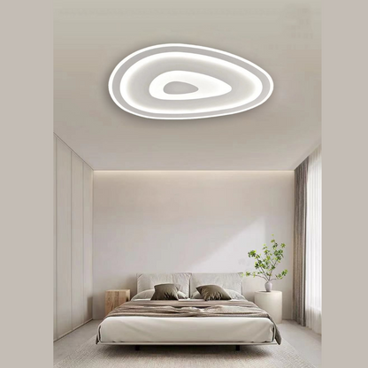 Lustra LED Abstract , cu telecomanda, 74W, gri, cu trei tipuri de lumina,7588/400 WT