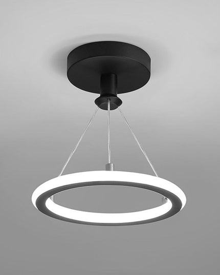 Lustra LED Black Circle, suspendata, 27W, 1200lm, negru, cu trei tipuri de lumina 6065