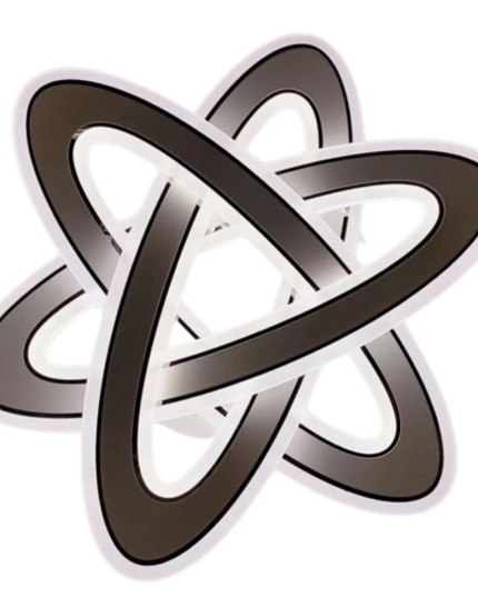 Lustra LED 8038 Circle Spinning, cu telecomanda, 192W, maro, cu trei tipuri de lumina, intensitate reglabila