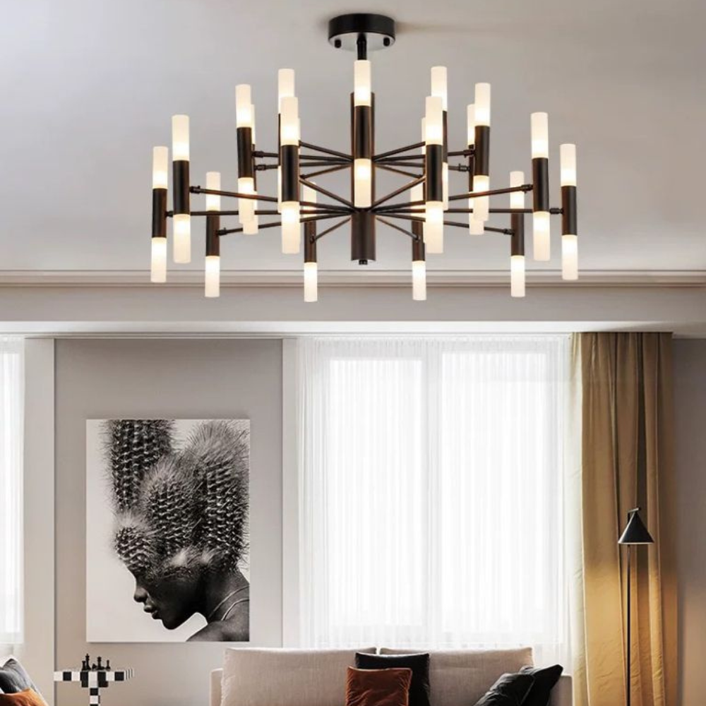 Lustra LED Creative Black, bec G4, stil minimalist, negru G3870/40 BK