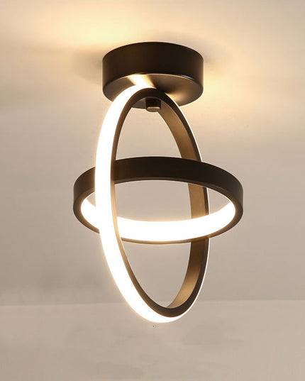 Lustra LED Creative Circle, 23W, 1000lm, negru, cu trei tipuri de lumina 9458 BK