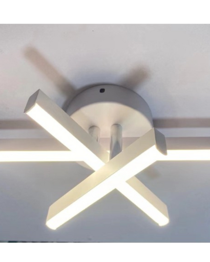 Lustra LED Creative Liniar, 24W, 1200lm, alb, cu trei tipuri de lumina  9107 WT