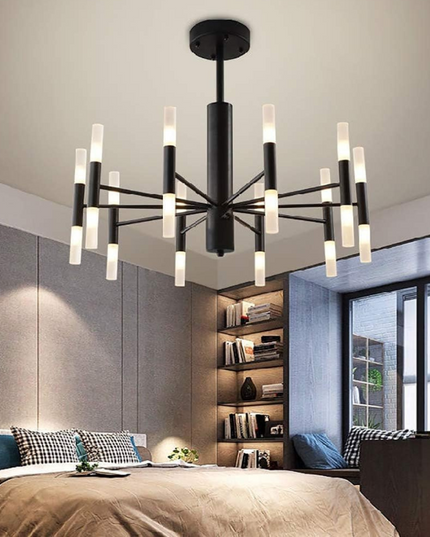 Lustra LED Creative Modern, bec G4, stil minimalist, negru G3870/20 BK