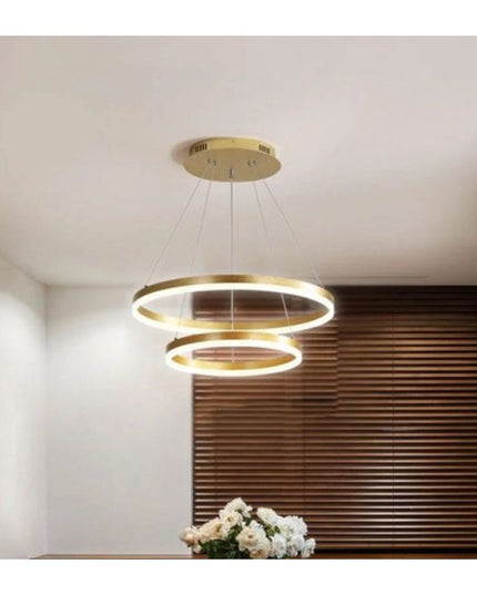 Lustra LED Modern Circular,cu telecomanda, 100W, 5000lm, auriu , cu trei tipuri de lumina C 5205/2 GD
