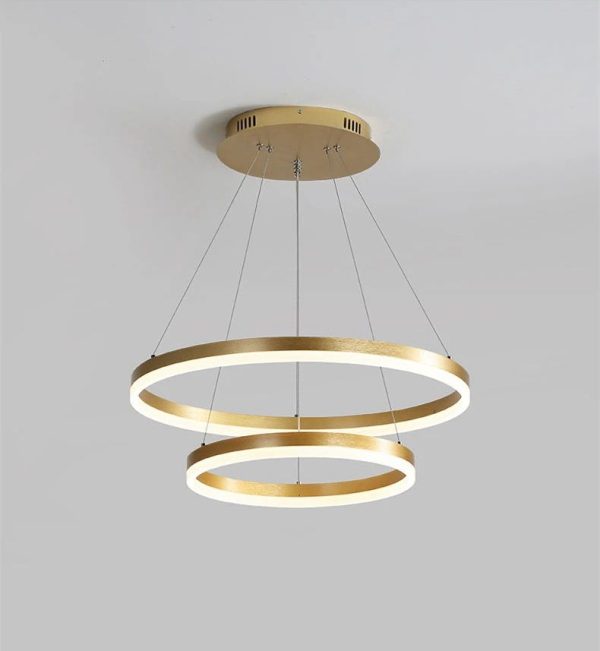 Lustra LED Modern Circular,cu telecomanda, 100W, 5000lm, auriu , cu trei tipuri de lumina C 5205/2 GD