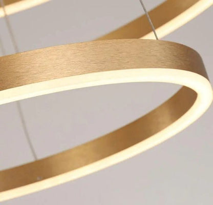 Lustra LED Modern Circular,cu telecomanda, 100W, 5000lm, auriu , cu trei tipuri de lumina C 5205/2 GD