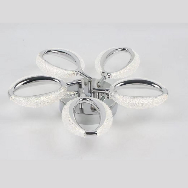 Lustra LED Silver Concept 5, cu telecomanda, 88W, gri, cu trei tipuri de lumina SE-C1190/5