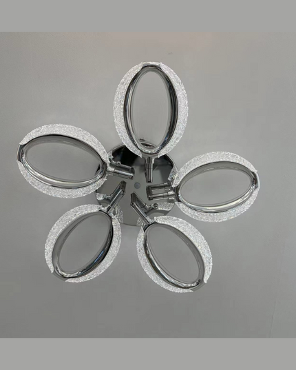 Lustra LED Silver Concept 5, cu telecomanda, 88W, gri, cu trei tipuri de lumina SE-C1190/5