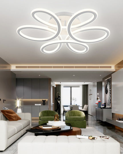 Lustra LED Circular Flower cu telecomanda, 230W, dimabila,  alba, cu trei tipuri de lumina  S2104/500 WT