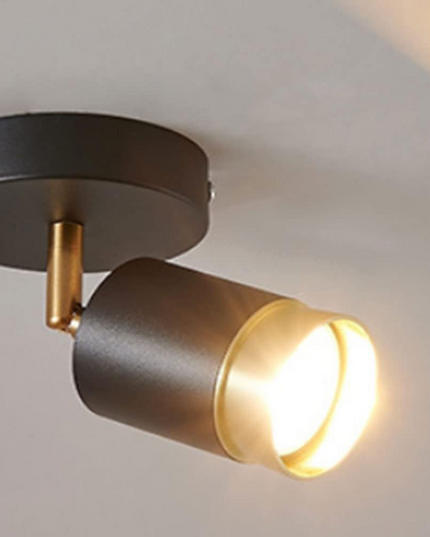Lustra LED tip spot Minimalist Vibe, 5W, lumina neutra, iluminat modern, negru cu auriu SE-C3007-1