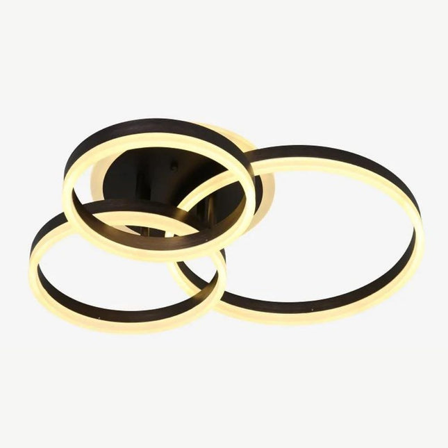 Lustra Led Cu Telecomanda 200W, Neagra si Intensitate Reglabila 5185/500+400+300 BK