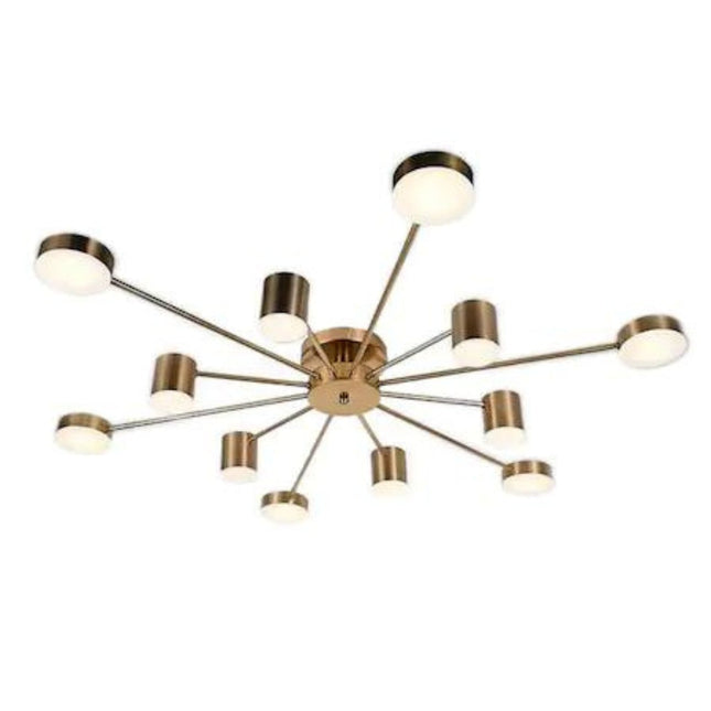 Lustra Led cu telecomanda, 3 Tipuri de Lumina, Intensitate Reglabila, 120W, G3867/Bronz