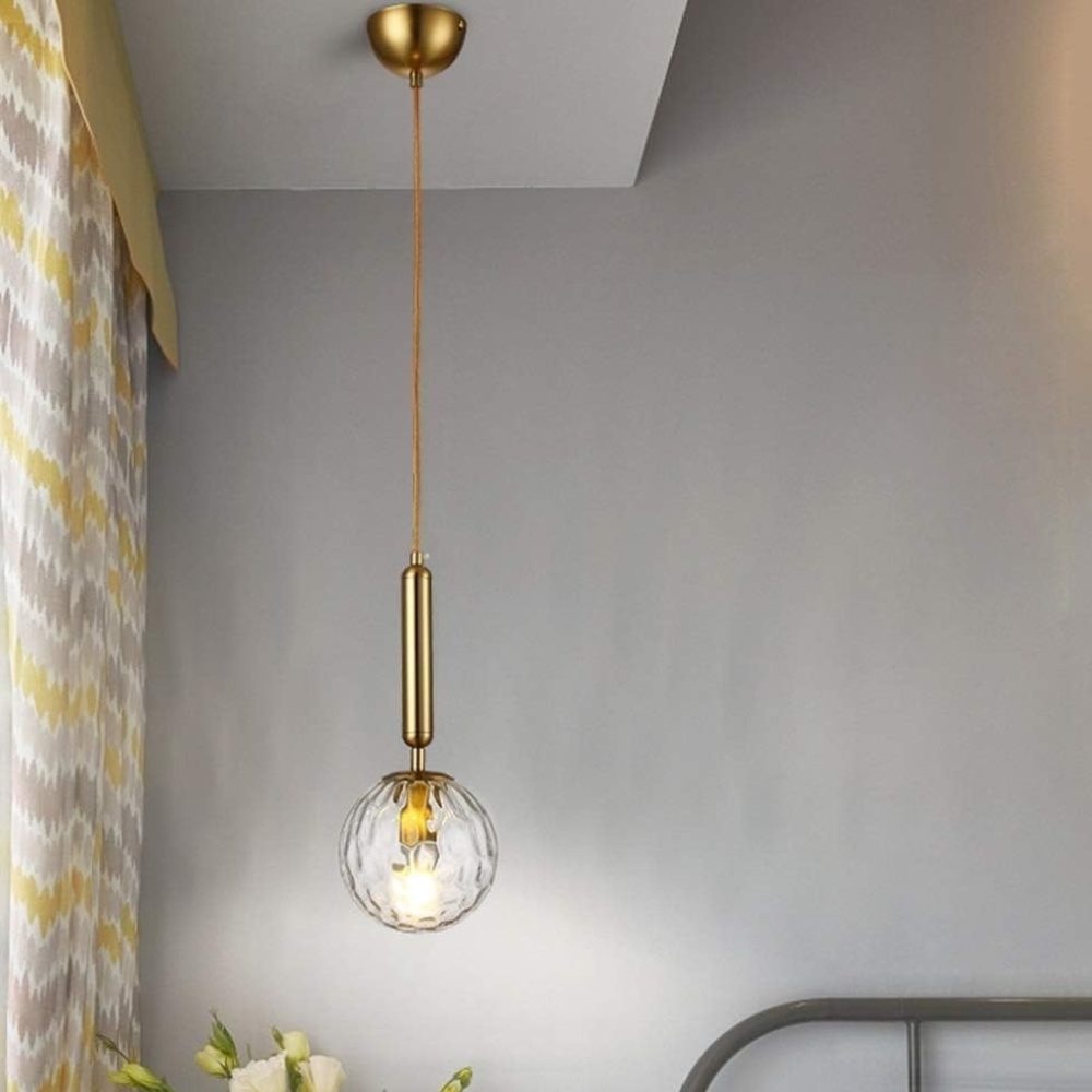 Lustra pe cablu Stylish Glow, stil minimalist, auriu, E27, max 60W MX158/1