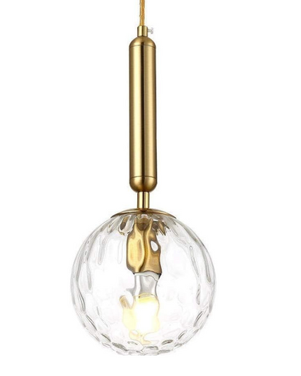 Lustra pe cablu Stylish Glow, stil minimalist, auriu, E27, max 60W MX158/1