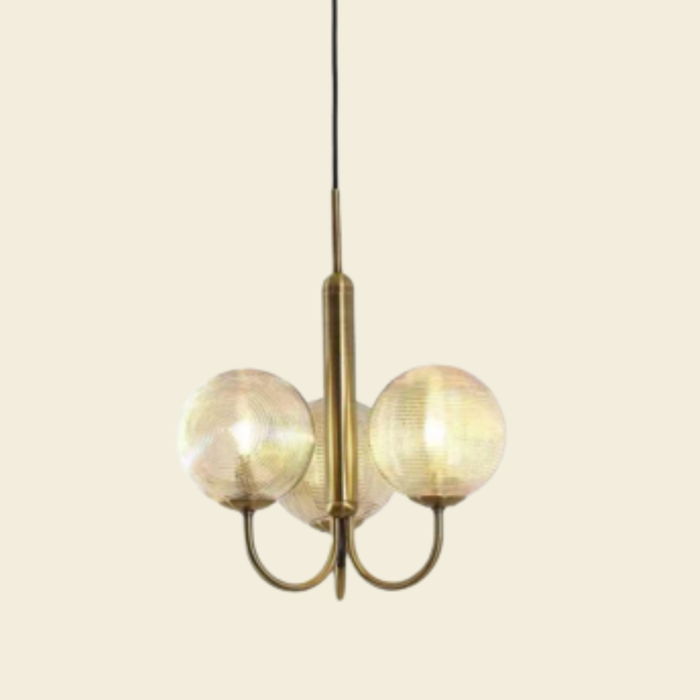 Lustra pe cablu Stylish Golden, stil minimalist, auriu, E27, max 60W MX132/3
