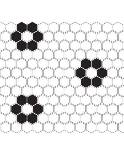 Mozaic Mini Hexagon B&W Flower 30×26