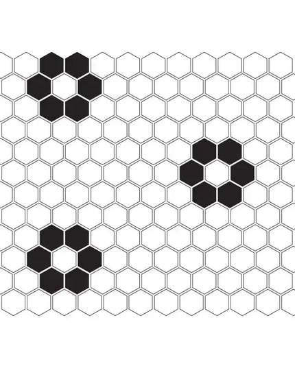 Mozaic Mini Hexagon B&W Flower 30×26