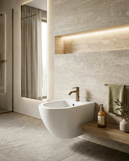 Bideu Suspendat Ceramic White Glossy