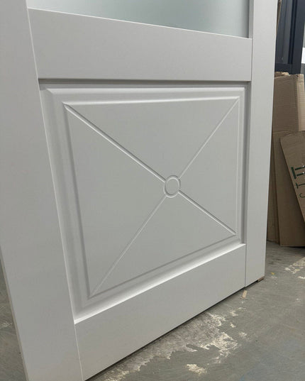 Ușa de Interior ML 1102 – Ușa cu geam satin și design în X / Millenium - Carlo Porte