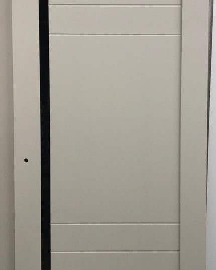 Ușă de interior ML-614 – cu panouri orizontale și geam satinat / Millenium - Carlo Porte