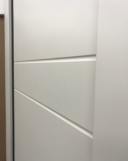 Ușă de interior ML-614 – cu panouri orizontale și geam satinat / Millenium - Carlo Porte