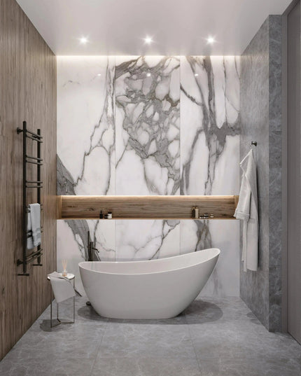 Cadă din compozit albă mată Marina