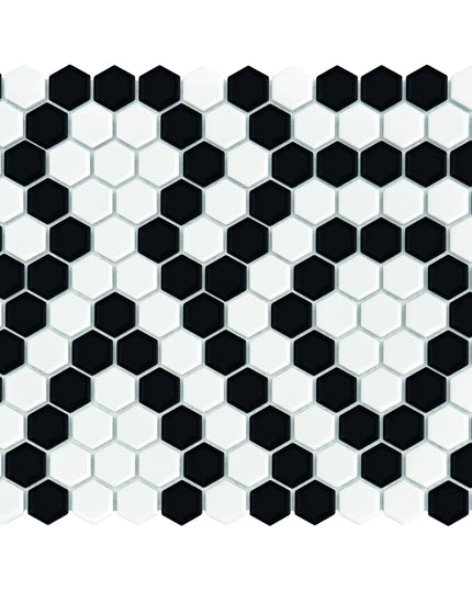 Mozaic Mini Hexagon B&W Lace 26×30