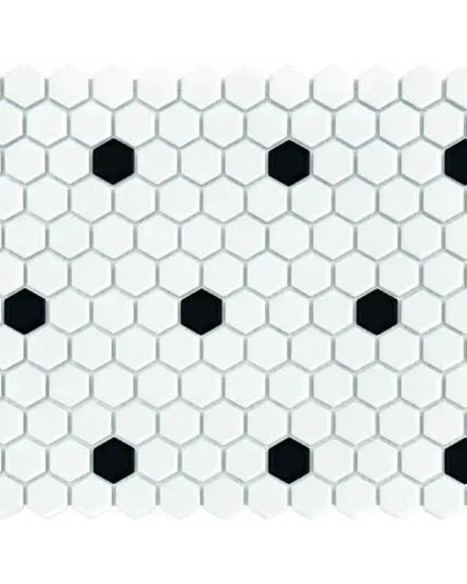Mozaic Mini Hexagon B&W Spot 30×26