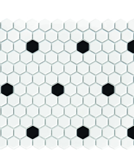 Mozaic Mini Hexagon B&W Spot 30×26