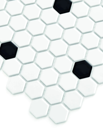 Mozaic Mini Hexagon B&W Spot 30×26
