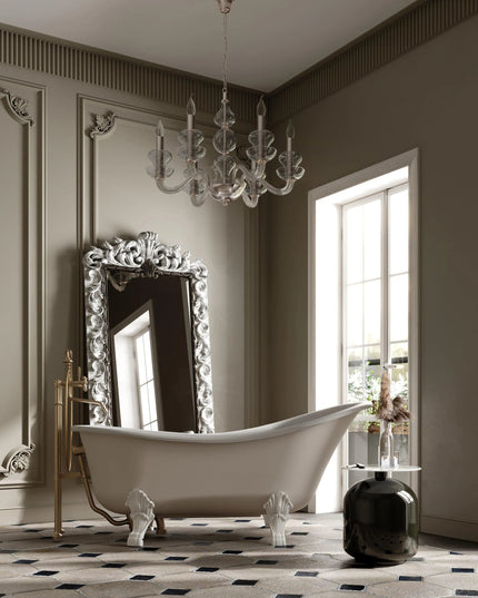 Cadă din compozit albă lucioasă Mirabella