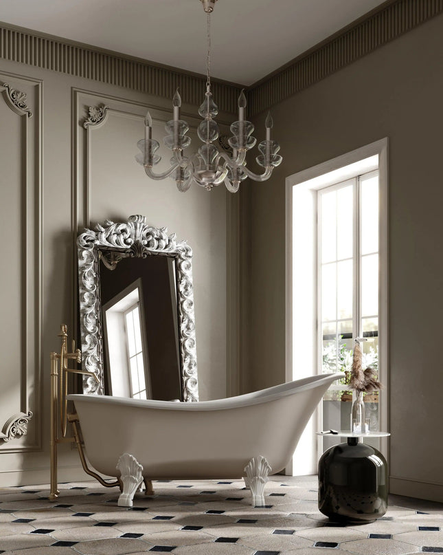 Cadă din compozit albă lucioasă Mirabella