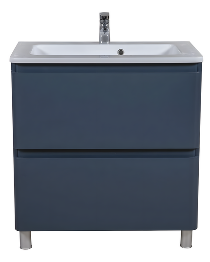 Mobilier de baie pe pardoseală Accent albastru mat