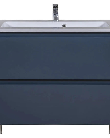 Mobilier de baie pe pardoseală Accent albastru mat