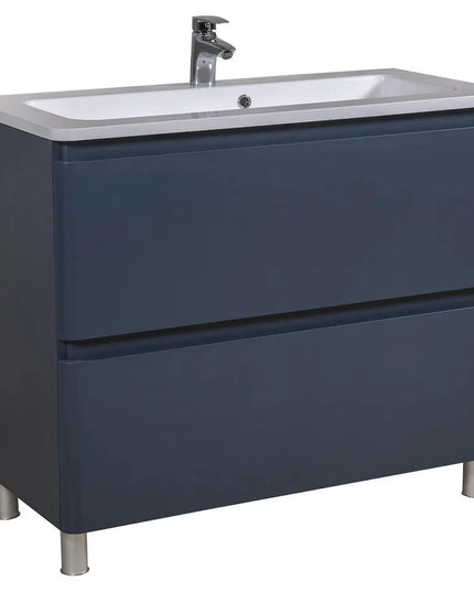 Mobilier de baie pe pardoseală Accent albastru mat
