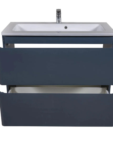 Mobilier de baie pe pardoseală Accent albastru mat