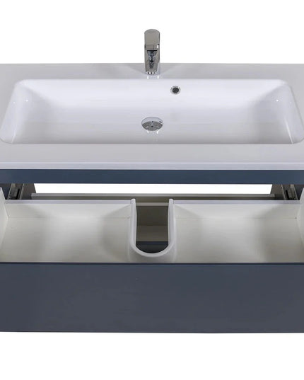 Mobilier de baie pe pardoseală Accent albastru mat