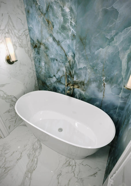 Cadă din compozit albă mată Molly