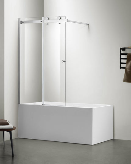 Paravan de cadă culisant cu sticlă NANO 6mm soft-glide 120x150 cm