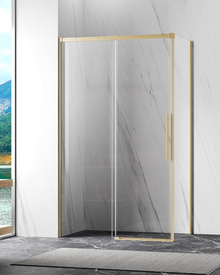 Cabină de duș colț culisant cu sticlă NANO 8mm soft-close 120x80 cm