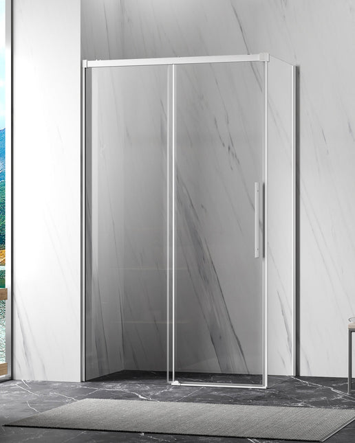 Cabină de duș colț culisant cu sticlă NANO 8mm soft-close 120x80 cm